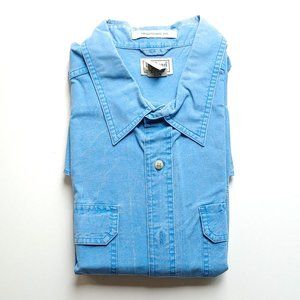 L L Bean Men's Sunwashed Canvas Shirt,  XXL-REG Blue, Long Sleeve